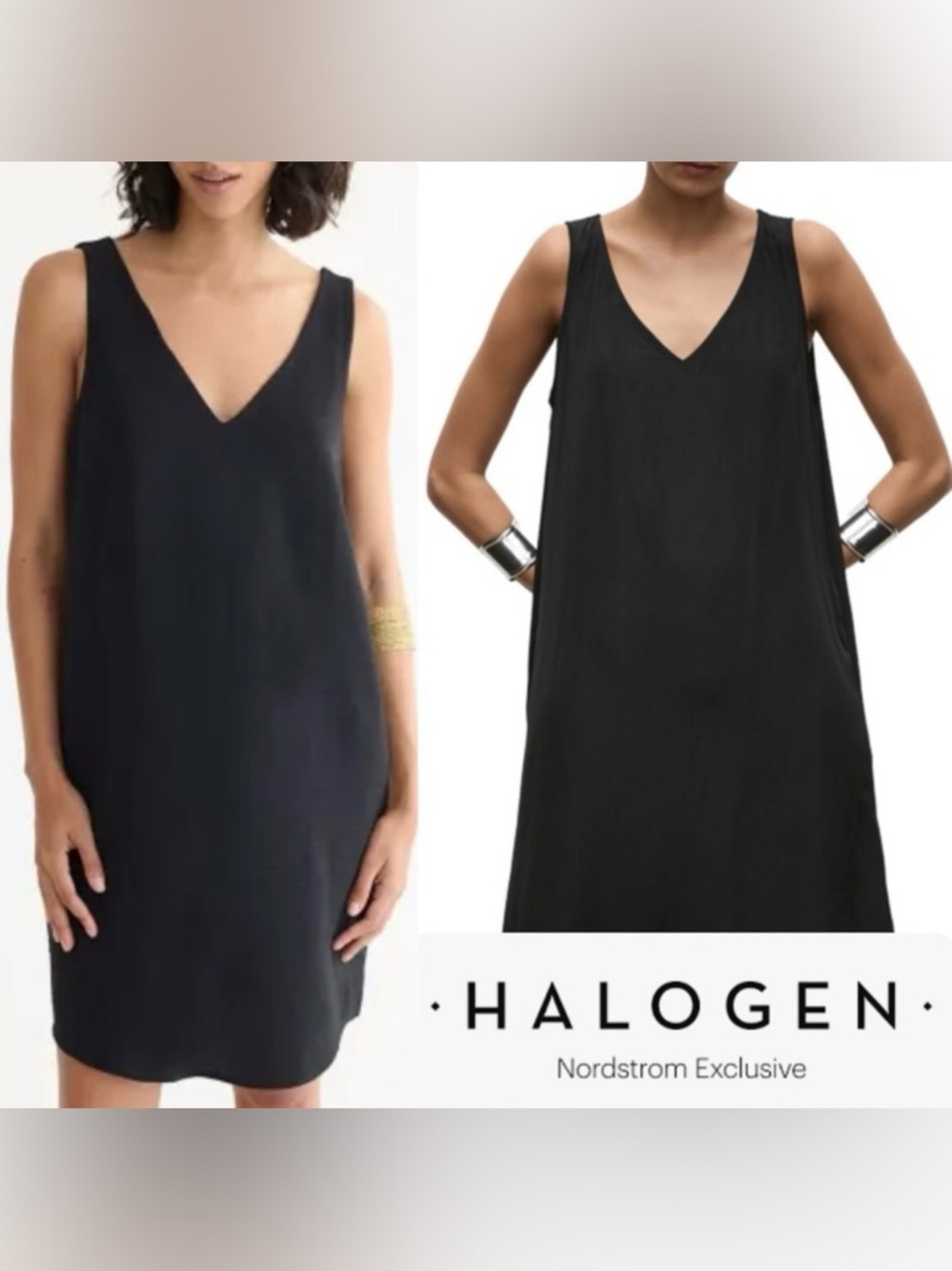 Halogen Black Sleeveless Dress